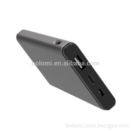 10000mah Portable charger power bank with Aluminum alloy Type C port